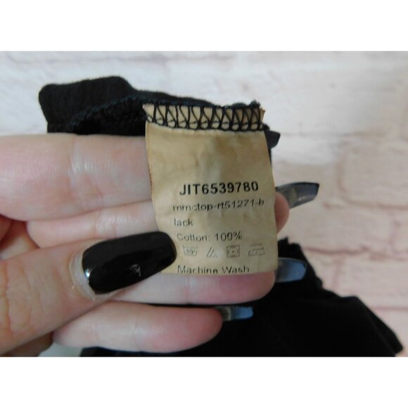 Wild And Free Death Soul Skull Graphic Black T-Shirt L Black Cold Shoulder - Picture 10 of 11